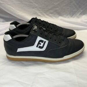 FootJoy GreenJoys Spikeless Golf Shoes Mens 11 M‎ Black White 45382